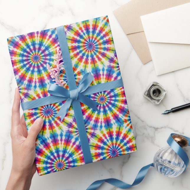 Regnbåge Psykedelisk Tie Dye Presentpapper (Gifting)