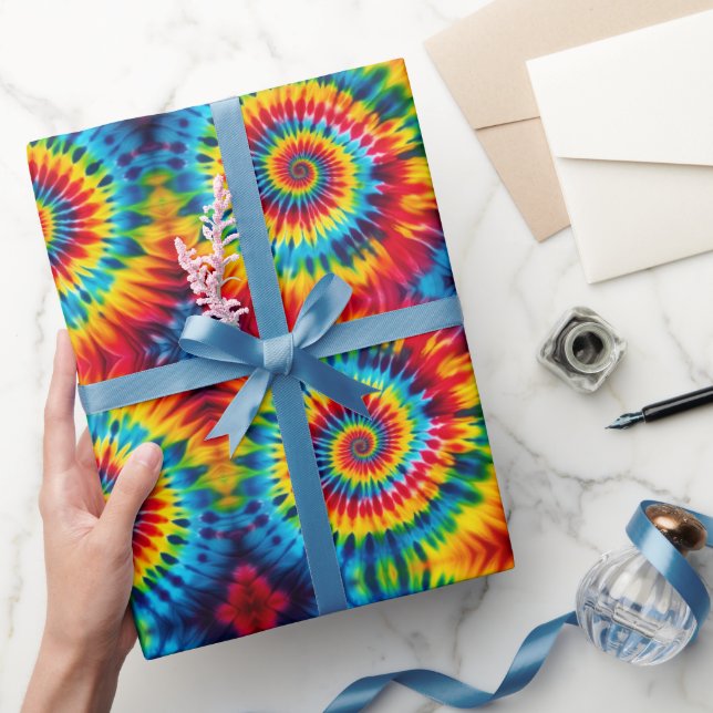 Regnbåge Psykedelisk Tie Dye Presentpapper (Gifting)