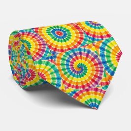 Regnbåge Psykedelisk Tie Dye Slipsklöver Slips