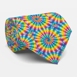 Regnbåge Psykedelisk Tie Dye Slipsklöver Slips