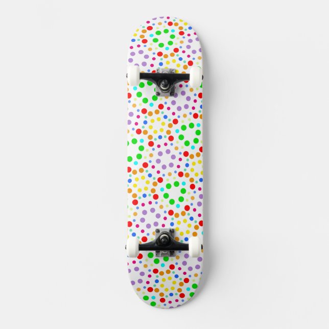Regnbåge punkter skateboard bräda 19,5 cm (Framsida)