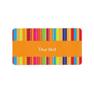 Regnbåge rand design adressetikett