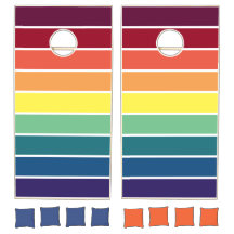 Regnbåge randiga Cornhole