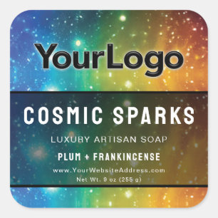 Regnbåge Reiki Energiarbetare Kosmiska Produktetik Fyrkantigt Klistermärke