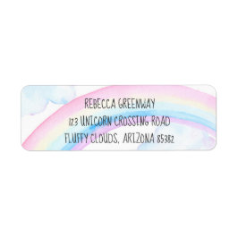 Regnbåge Returetiketter Returadress Etikett