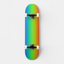 Regnbåge Röd Orange Gul Grön Blå Konst Old School Skateboard Bräda 18 Cm