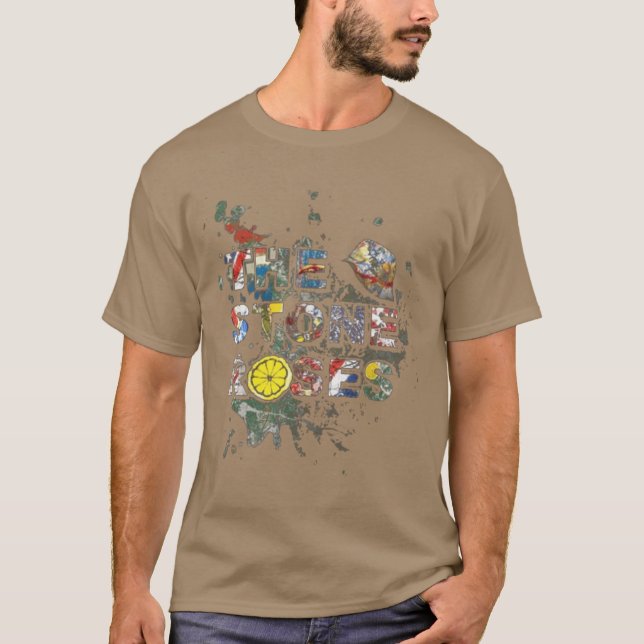 regnbåge rolig t shirt (Framsida)