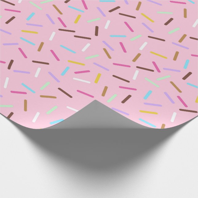 Regnbåge Rosa Munk Sprinkles Presentpapper (Hörn)