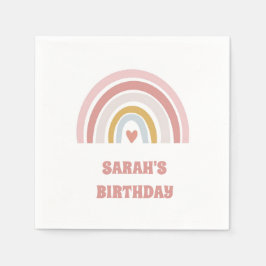 regnbåge rosa party papper för födelsedag pappersservett