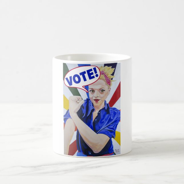 Regnbåge Rosie Vote Mugg (Center)