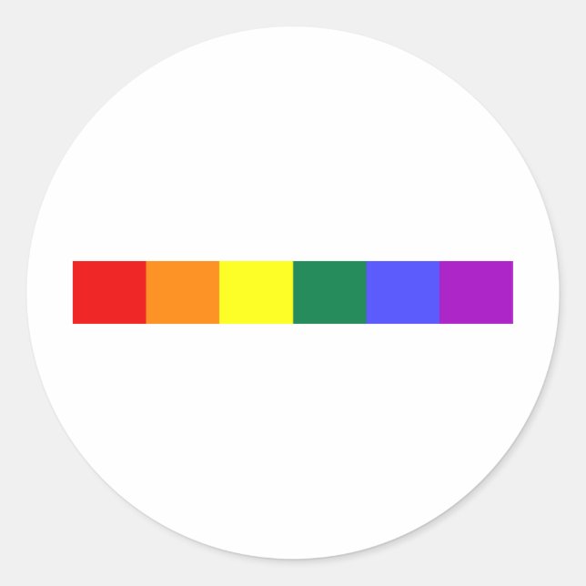 Regnbåge Runt Klistermärke (Framsida)