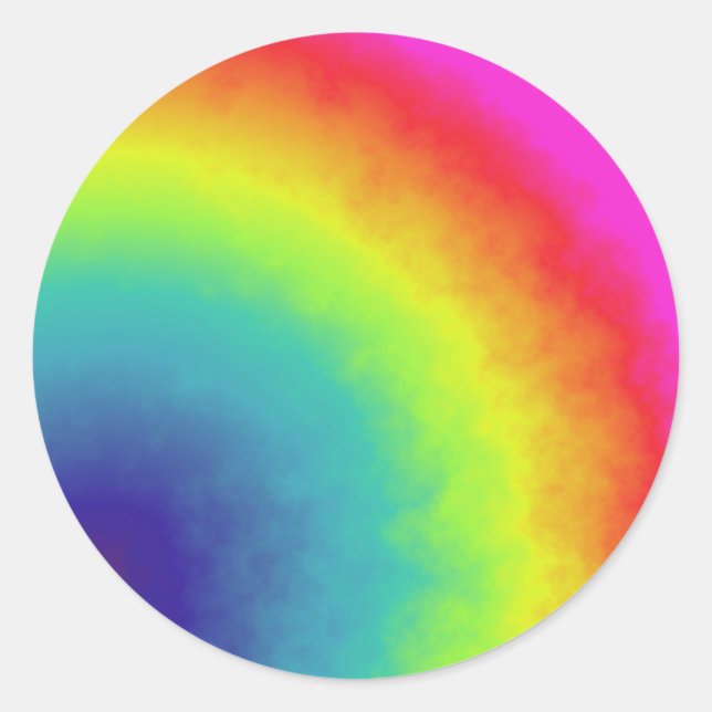 regnbåge runt klistermärke (Framsida)