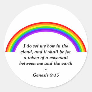 Regnbåge Runt Klistermärke