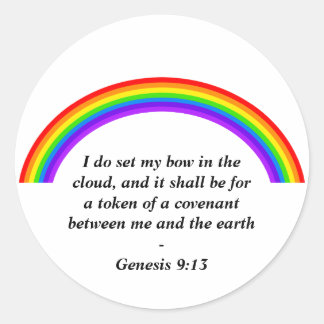 Regnbåge Runt Klistermärke