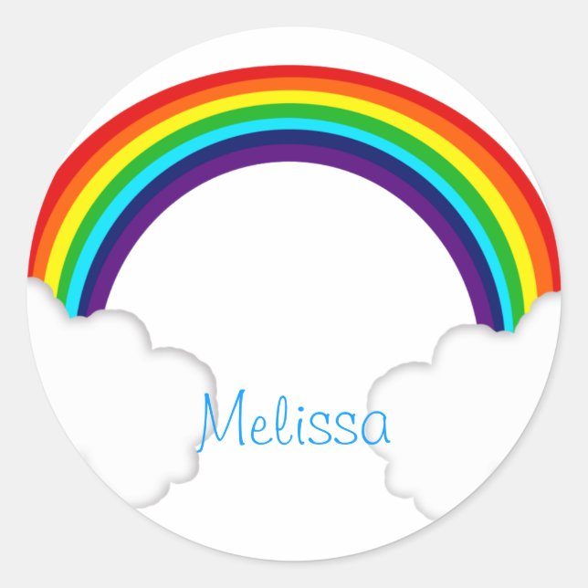 regnbåge runt klistermärke (Framsida)