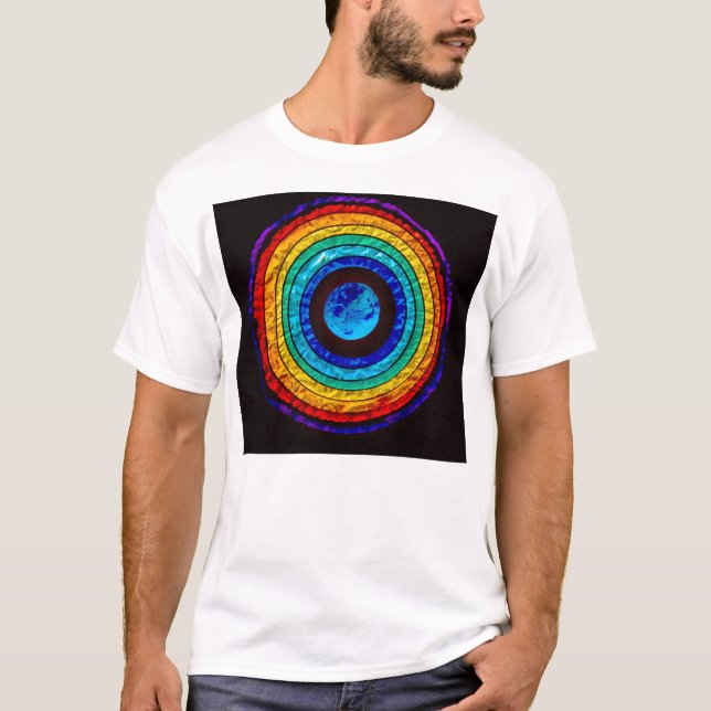 Regnbåge runt om jorden t-shirt (Framsida)