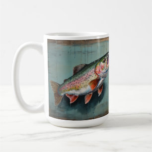 Regnbåge, rustik, hyttvibe, lantgård stil kaffemugg