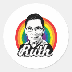 Regnbåge Ruth - HBTQ-politik - Runt Klistermärke