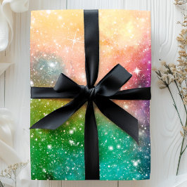 Regnbåge Rymd Galax Nebula Cool Stjärnmönster Presentpapper