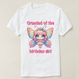 Regnbåge sagobarnvagn morfar till födelsedagsflick t shirt