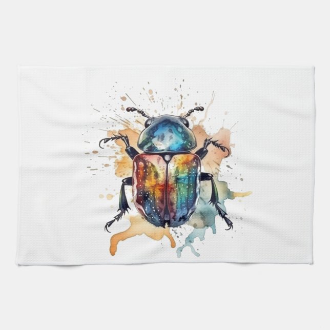 Regnbåge Scarab Kökshandduk (Horisontell)