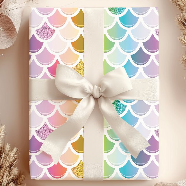 Regnbåge Självhavsfiskfjäll Söt Marin Mönster Presentpapper (Skapare uppladdad)