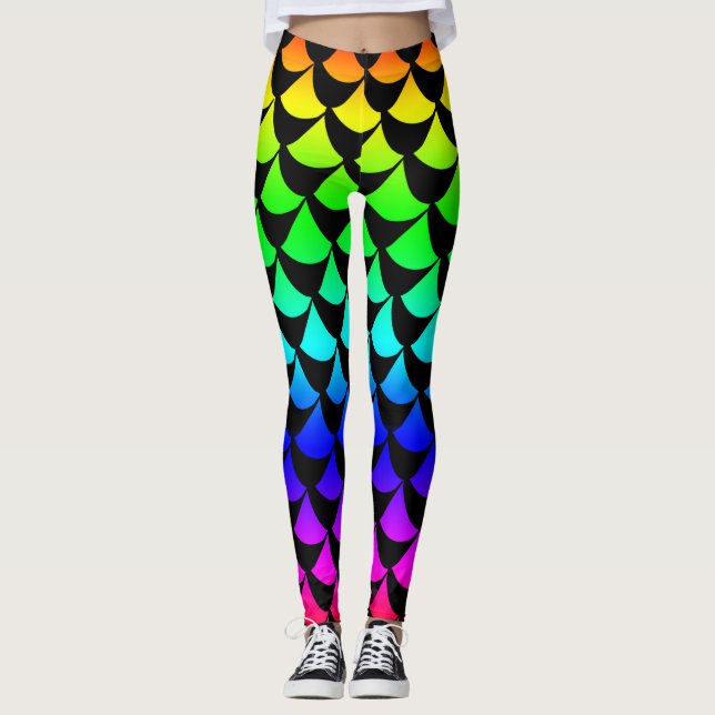 Regnbåge Självleggings Leggings (Framsida)