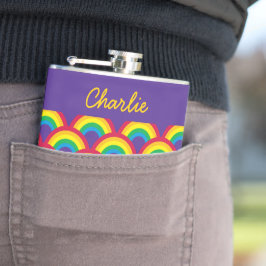 Regnbåge Sjöjungfru  liten, anpassad namnkolv Fickplunta