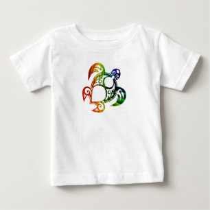 Regnbåge Sköldpadda Baby T-shirt