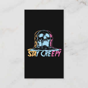 Regnbåge Skull Kawaii stannar på ett säkert sä Visitkort
