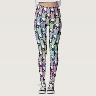 Regnbåge Skullben Leggings