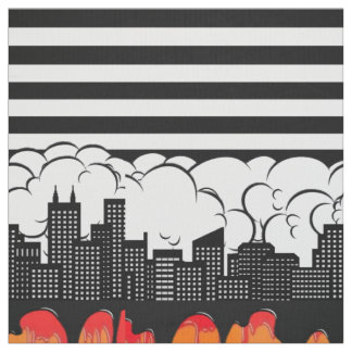Regnbåge Skyline Tyg