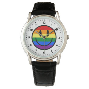 Regnbåge Smiley face Armbandsur