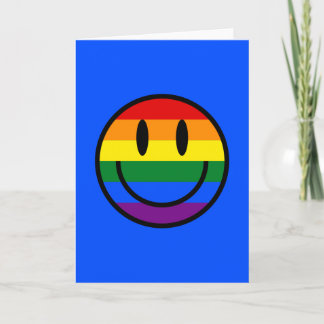 Regnbåge Smiley face Kort
