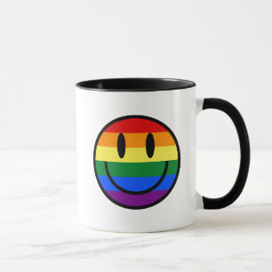 Regnbåge Smiley face Mugg