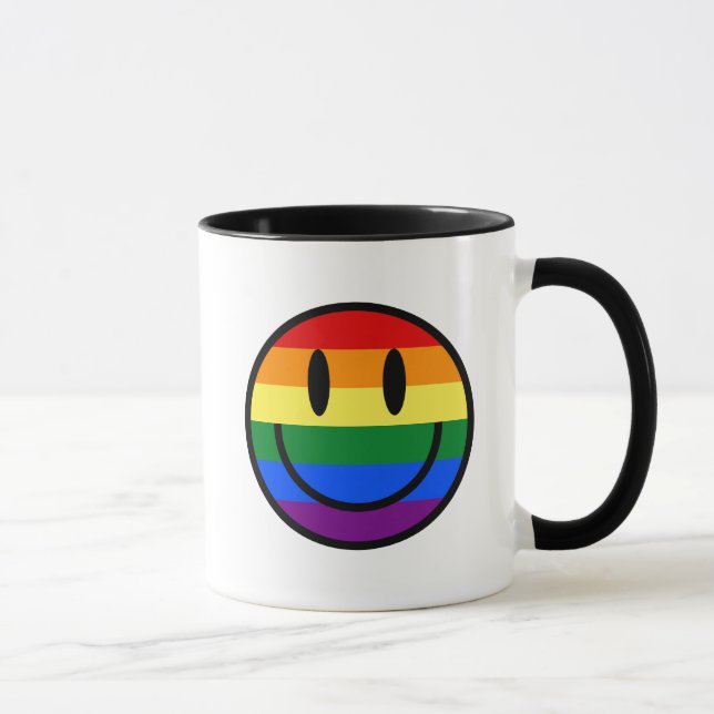 Regnbåge Smiley face Mugg (Höger)