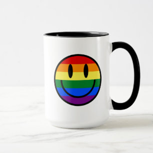 Regnbåge Smiley face Mugg