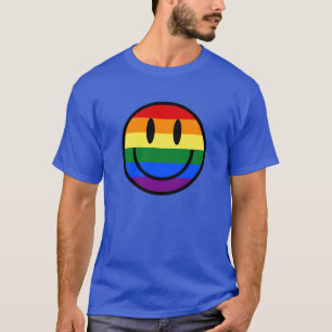 Regnbåge Smiley face T Shirt