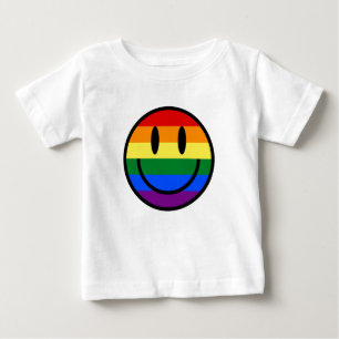 Regnbåge Smiley face T Shirt