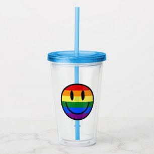 Regnbåge Smiley face Take Away Mugg