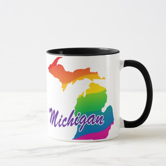 Regnbåge som är statlig av Michigan Mugg (Höger)
