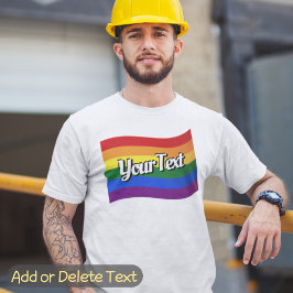 Regnbåge som flyger Lägg till textens Gay pride HB T Shirt