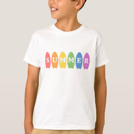 Regnbåge Sommar Surfbräda Barn T-Shirt