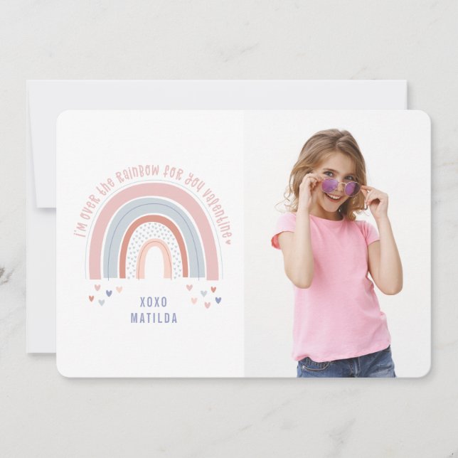 Regnbåge, sött fotoklassrumsvalentin (Framsida)