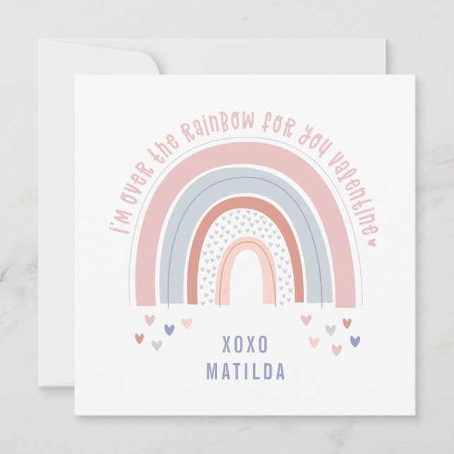 Regnbåge, sött fotoklassrumsvalentin (Framsida)