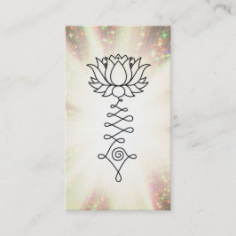 *~* Regnbåge Sparkles Reiki Healing Energy Lotus Visitkort