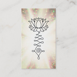 *~* Regnbåge Sparkles Reiki Healing Energy Lotus Visitkort