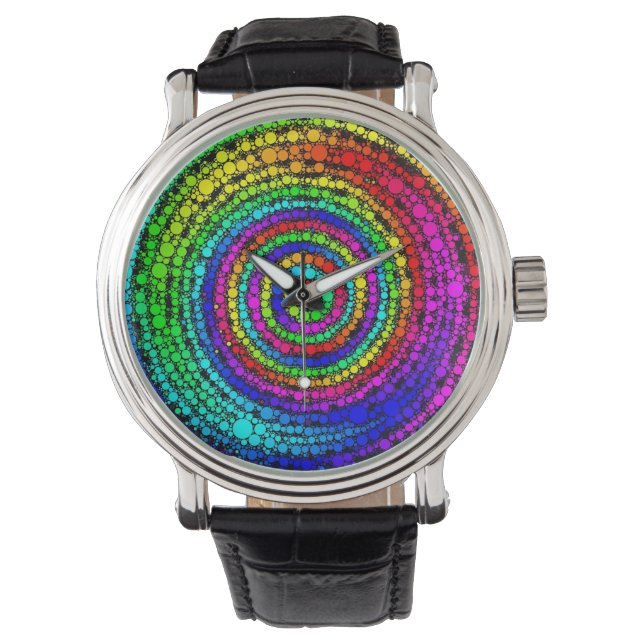 Regnbåge Spiral Armbandsur (Framsida)