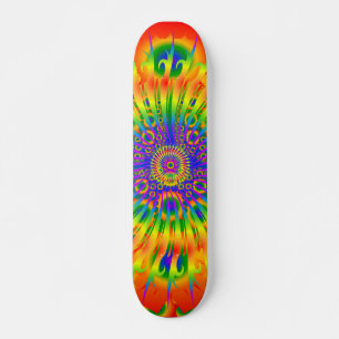 Regnbåge Spiral / Fractal design: Skateboard för