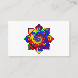 Regnbåge Spiral Multilateral Visitkort
